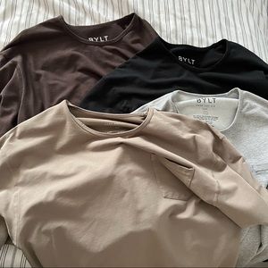 BYLT Basics Drop Cut Lux SS and LS Bundle - Size Large